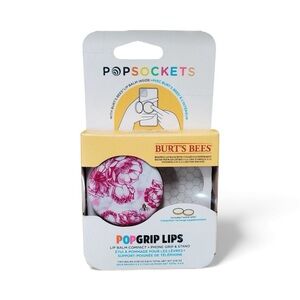Popsockets - PopGrip Lips Burt's Bees Lip Balm Popsocket in Pink Peony Marble